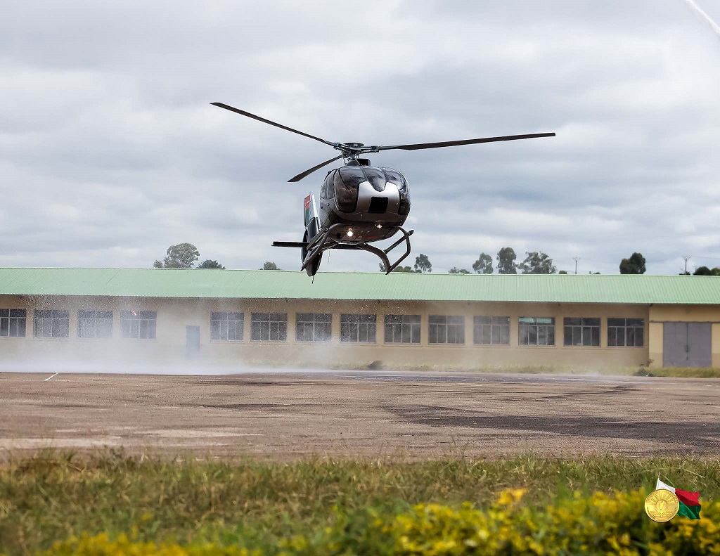 Remise officielle de l'hélicoptère Airbus H130 à l'Armée Malagasy